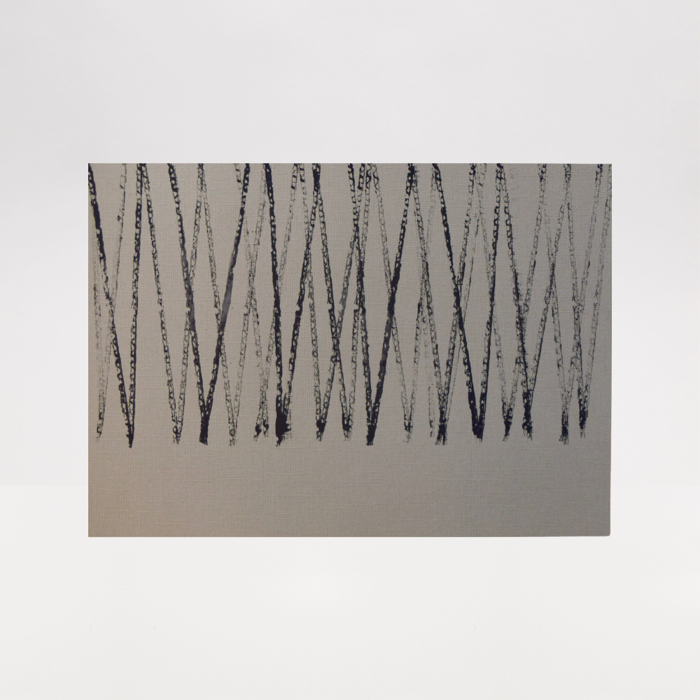 Artistic black criss cross lines on a taupe, beige background