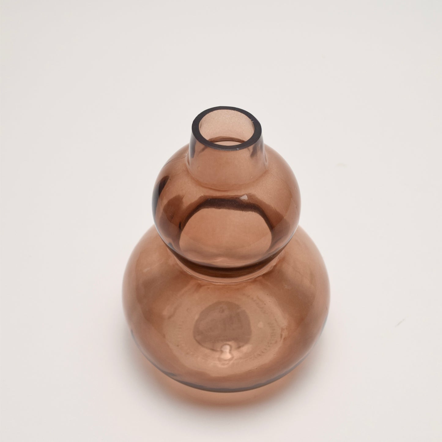 Brown Glass Vase Circular Shape