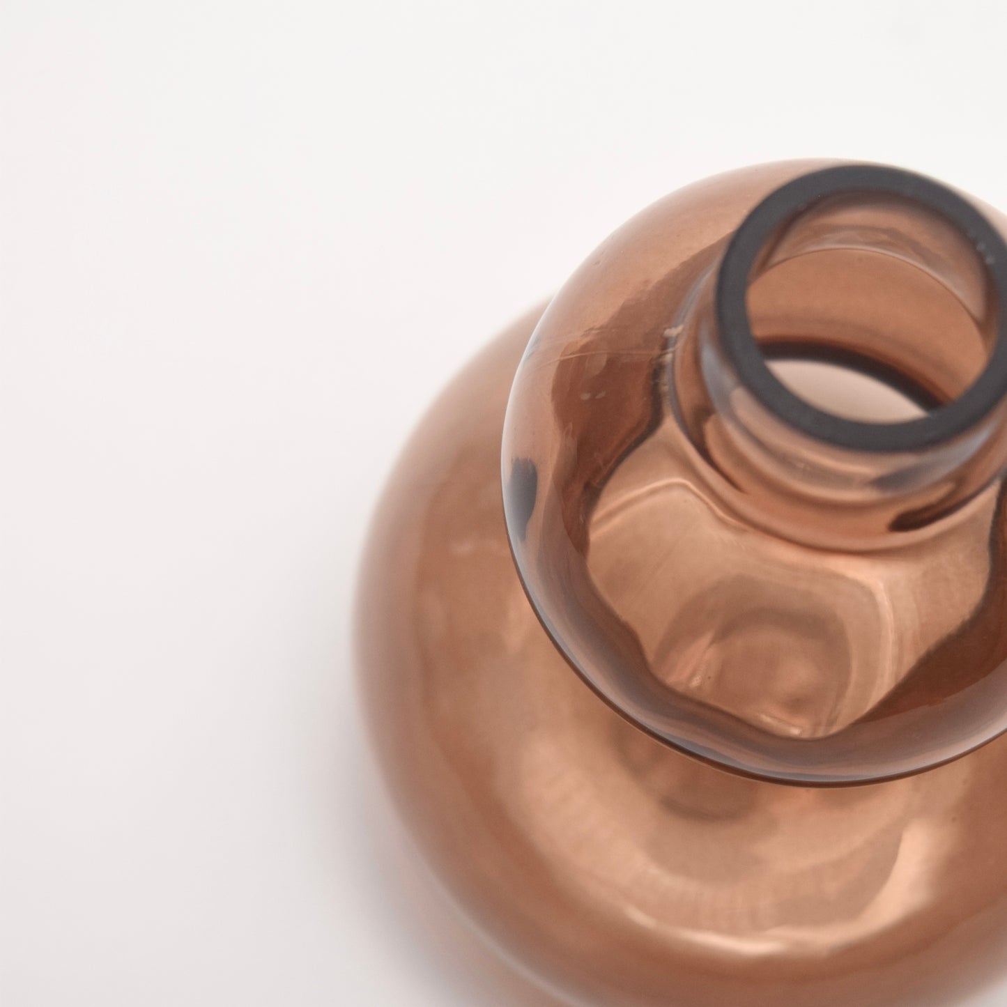 Brown Curved Glass Vase