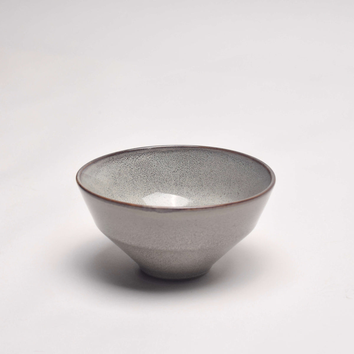 Grey Bowl & Flower Frog Set
