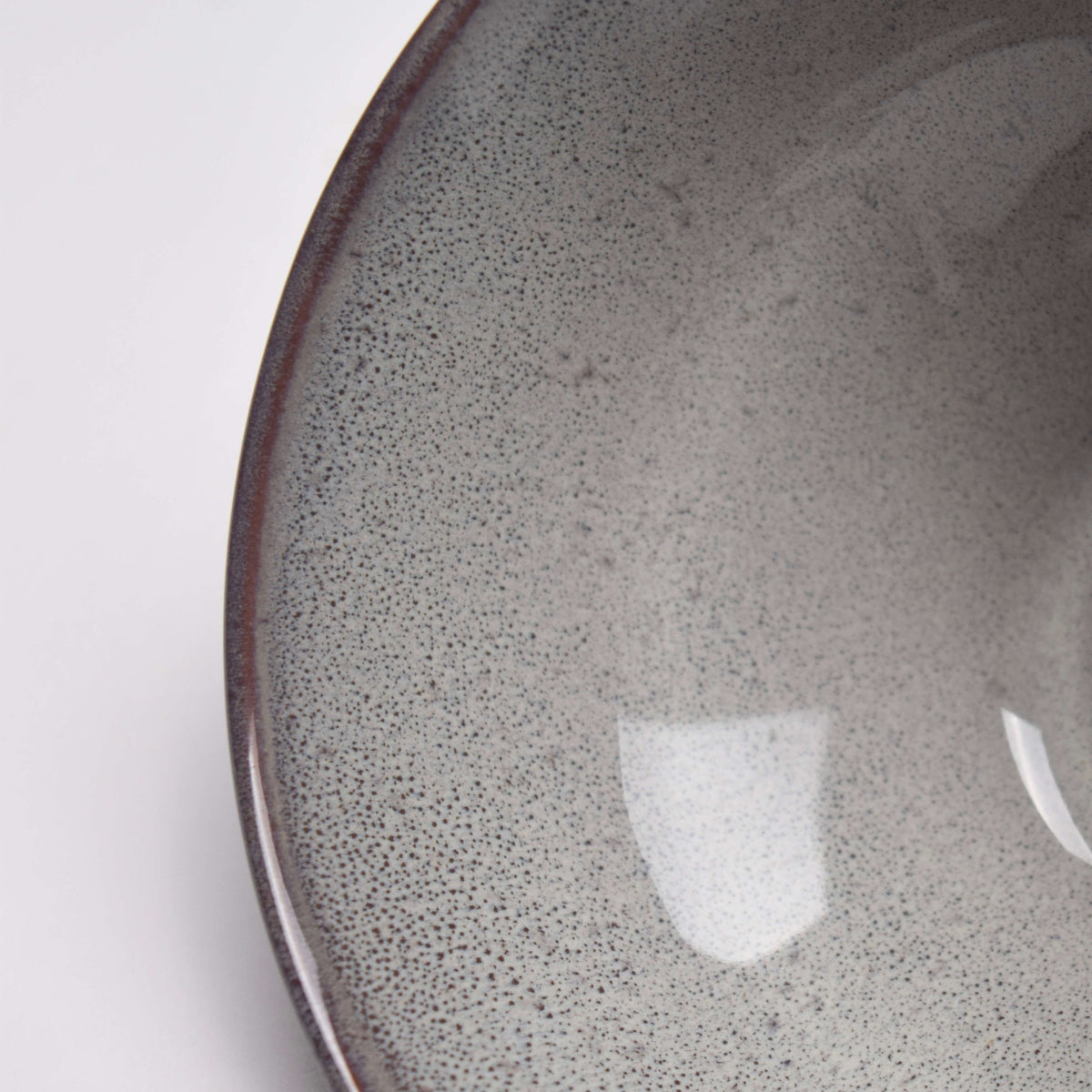 Grey Bowl & Flower Frog Set